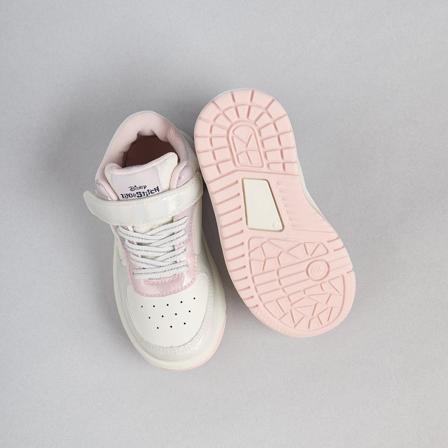 Stitch Print High-Top Sneakers with Hook and Loop Closure