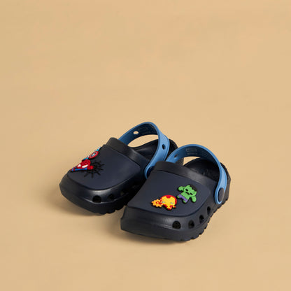 Avengers Applique Clogs with Backstrap - Blue / 20