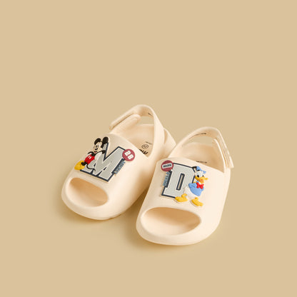 Mickey Mouse and Donald Duck Embossed Slides - Cream / 20