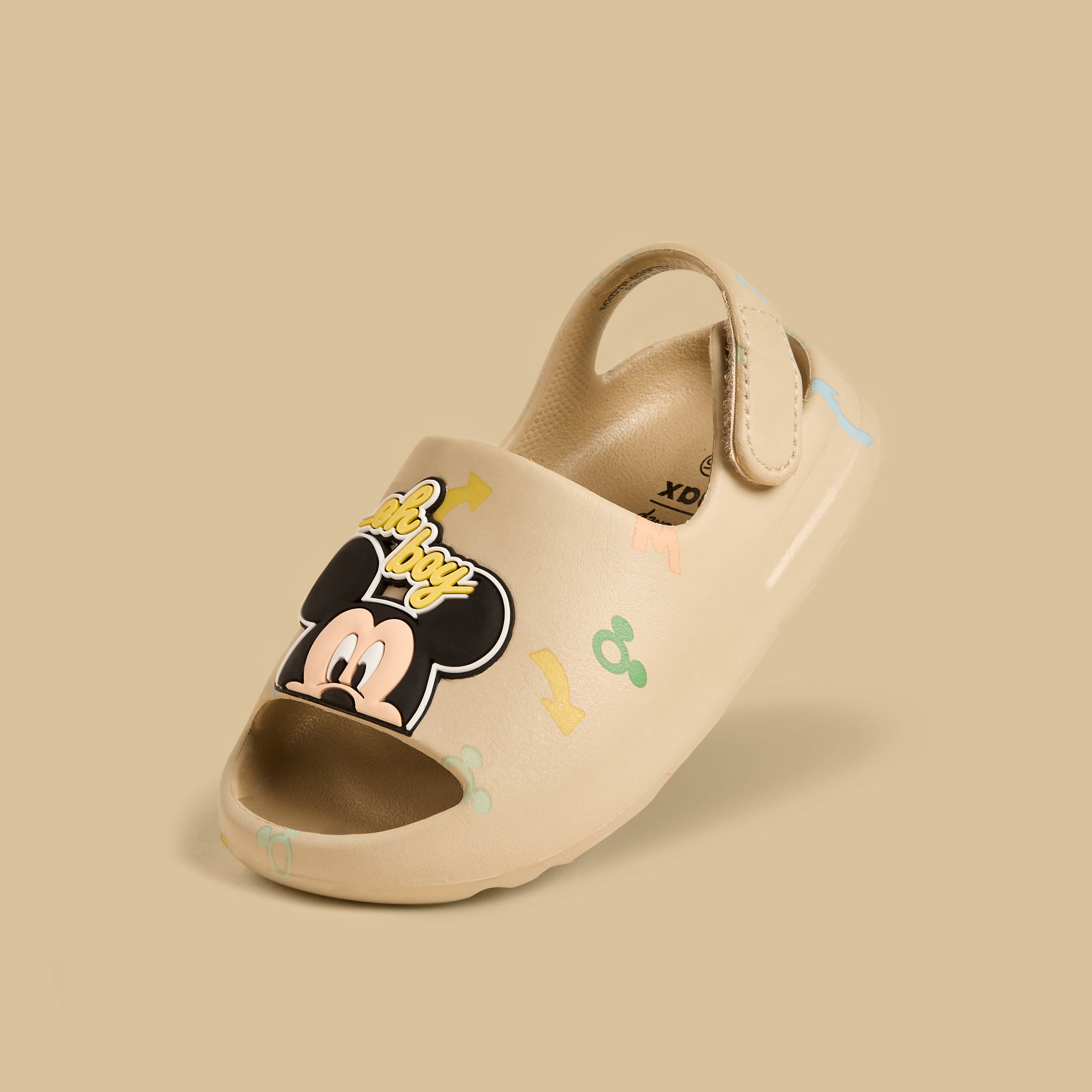Mickey Mouse Applique Slides with Hook and Loop Closure