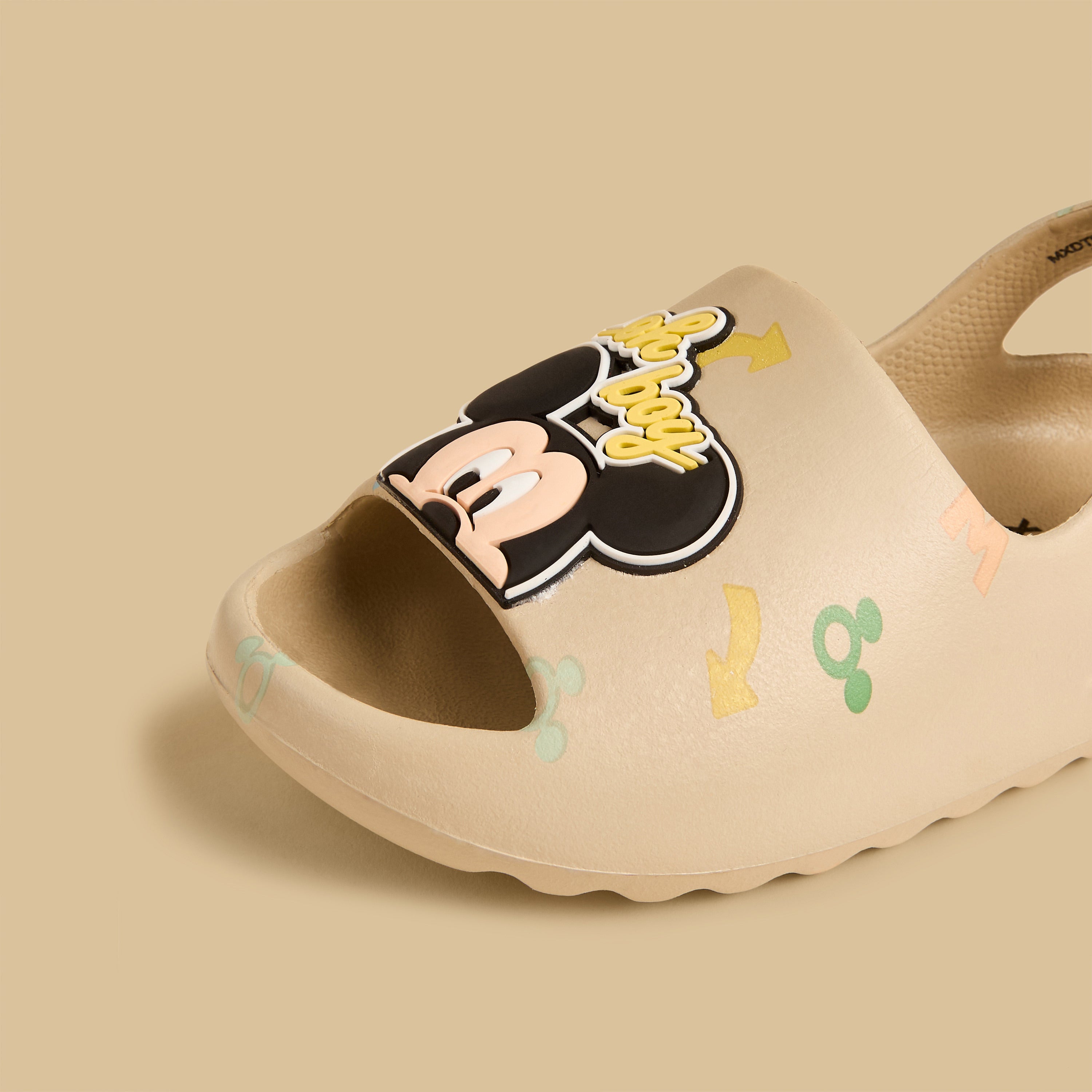 Mickey Mouse Applique Slides with Hook and Loop Closure