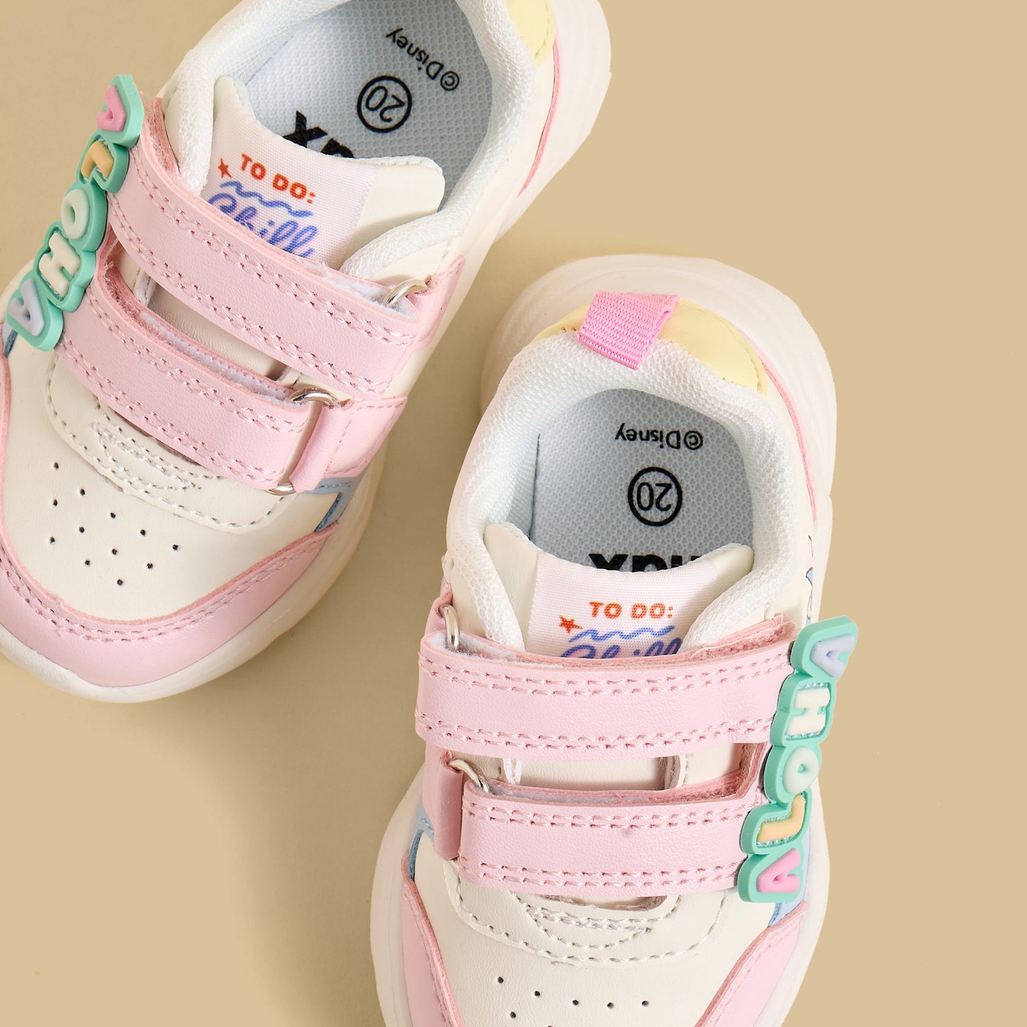 Stitch Colourblock Sports Shoes with Hook and Loop Closure