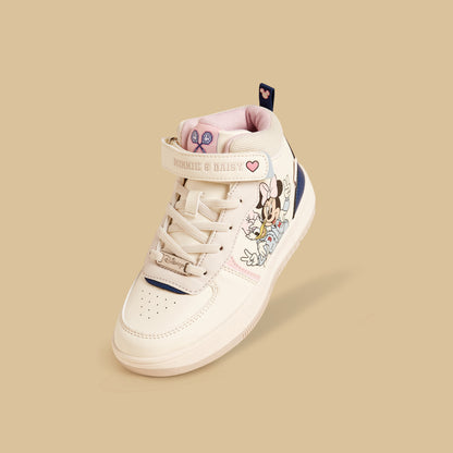 Minnie Mouse Print High Top Sneakers with Hook and Loop Closure