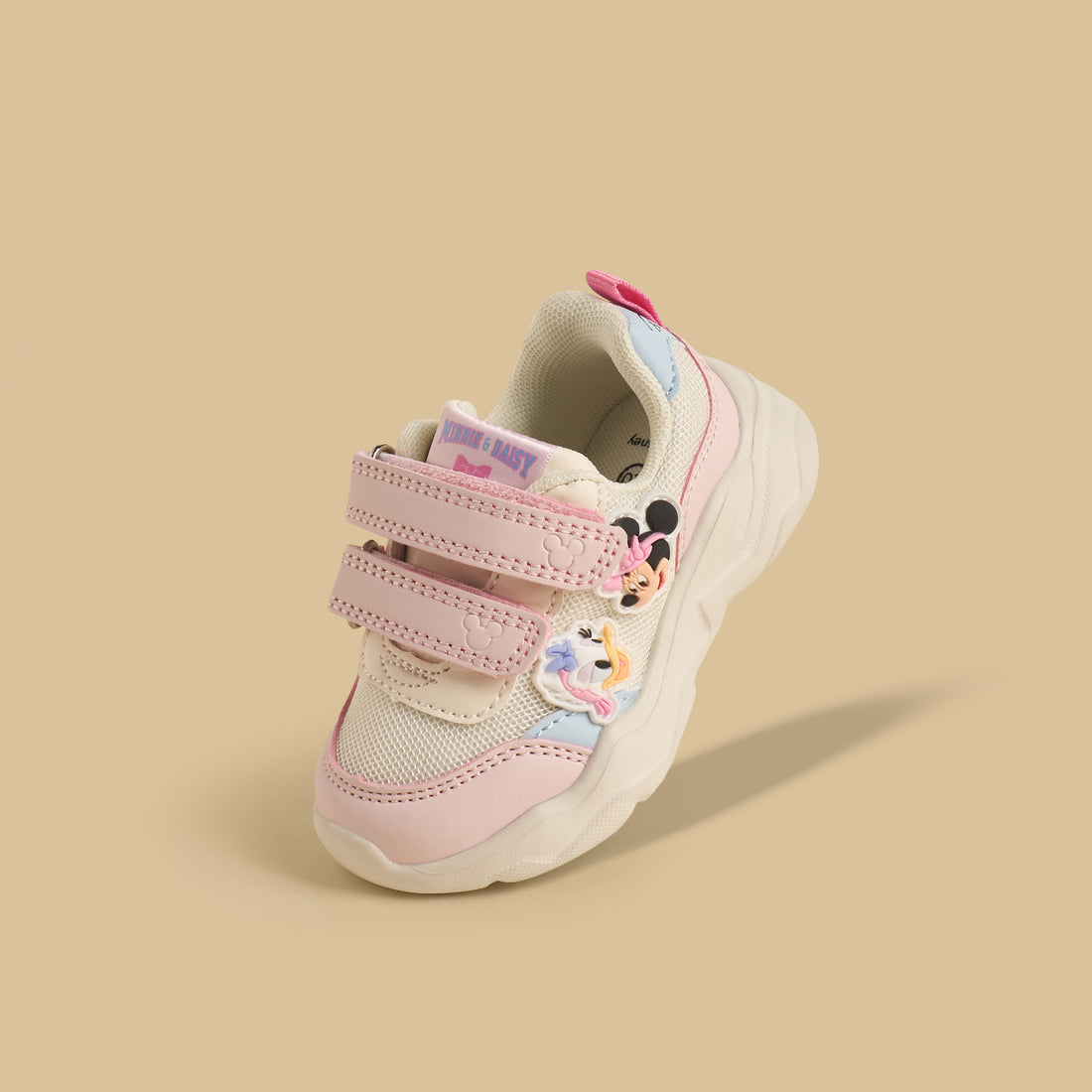Minnie Mouse Applique Sports Shoes with Hook and Loop Closure