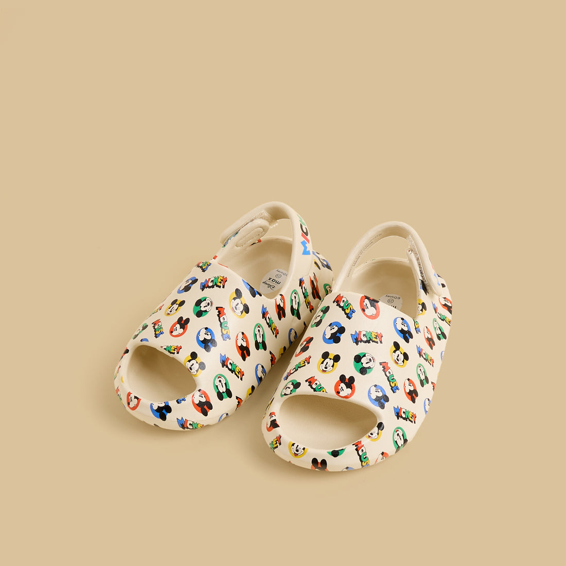 Mickey Mouse Print Slides - Cream / 20