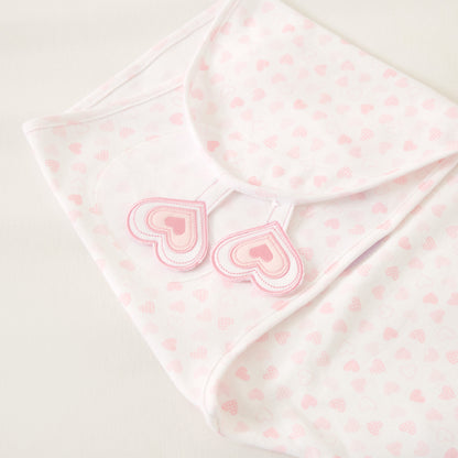 Juniors Heart Print Swaddle Wrap