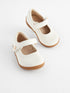White Standard Fit (F) First Walker Mary Jane Shoes - White / EU 19.5 (UK 3.5)