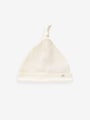 Cream 100% Cotton Tie Top Baby Hats 3 Pack (0-12mths) - Size 44cm (5lb)