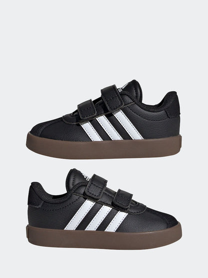 adidas Black/White VL Court 3.0 Hook and Loop Infant Trainers