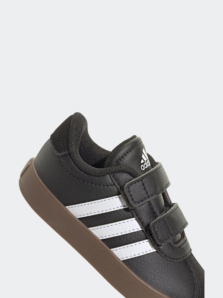 adidas Black/White VL Court 3.0 Hook and Loop Infant Trainers
