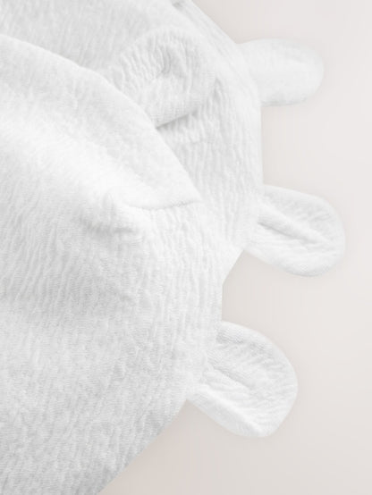 White Beanie Jersey Baby Hats 3 Pack (0-12mths) - Size 44cm (5lb)