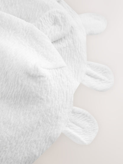 White Beanie Jersey Baby Hats 3 Pack (0-12mths) - Size 44cm (5lb)