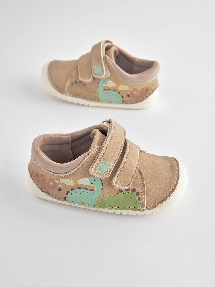Neutral Dinosaur Scene Standard Fit (F) Crawler Shoes - Neutral Dinosaur Scene Standard Fit (F) Crawler / EU 19.5 (UK 3.5)