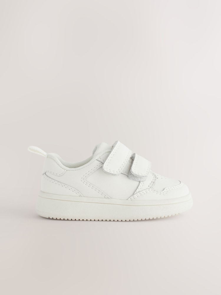 White Standard Fit (F) Touch Fastening Leather First Walker Baby Shoes - Size EU 19 (UK 3)