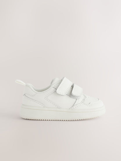 White Standard Fit (F) Touch Fastening Leather First Walker Baby Shoes - Size EU 19 (UK 3)