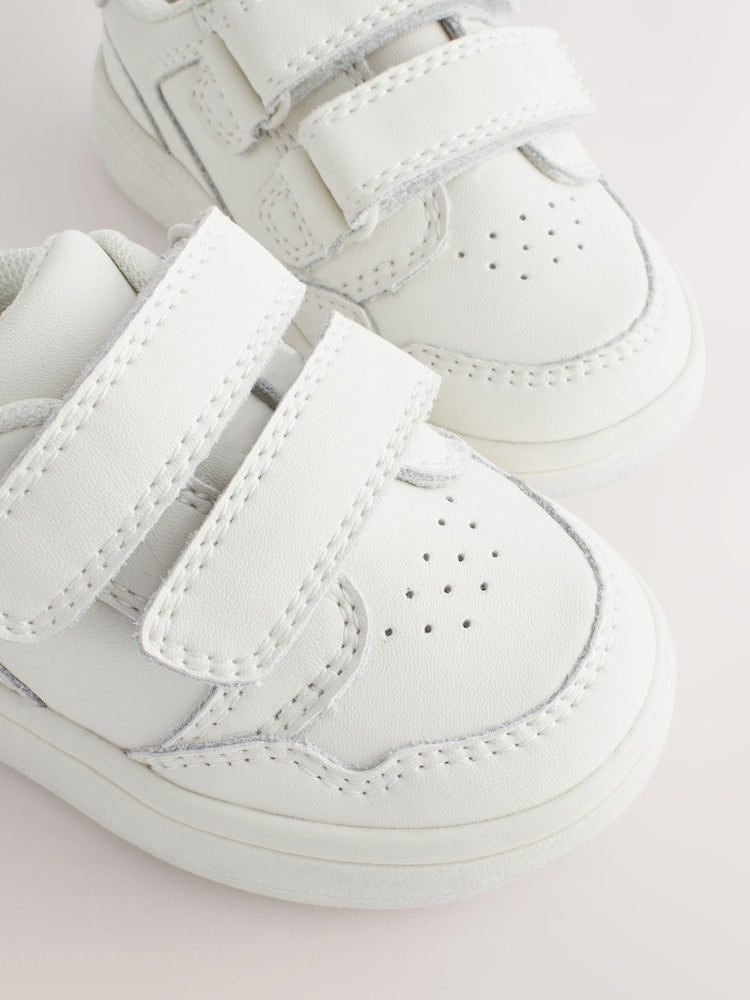 White Standard Fit (F) Touch Fastening Leather First Walker Baby Shoes - Size EU 19 (UK 3)