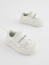 White Wide Fit (G) Touch Fastening Leather First Walker Baby Shoes