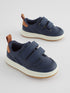 Navy Wide Fit (G) Touch Fastening Leather First Walker Baby Shoes - EU 23.5 (UK 6.5)