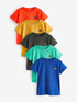 Red/Green Regular Fit Short Sleeve T-Shirts 5 Pack (3mths-7yrs) - Red/Green Regular Fit / 12-18 Months (80-86cm)
