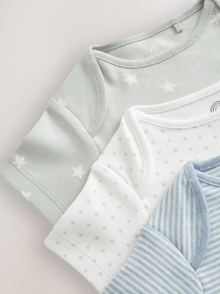 Blue Star Baby Hip Dysplasia Short Sleeve Bodysuits 3 Pack