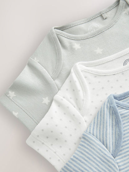Blue Star Baby Hip Dysplasia Short Sleeve Bodysuits 3 Pack