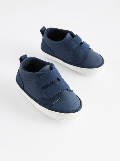 Navy Blue Touch Fastening Baby Trainers (0-2mths) - Size Up To 3 Months (50 - 62cm)