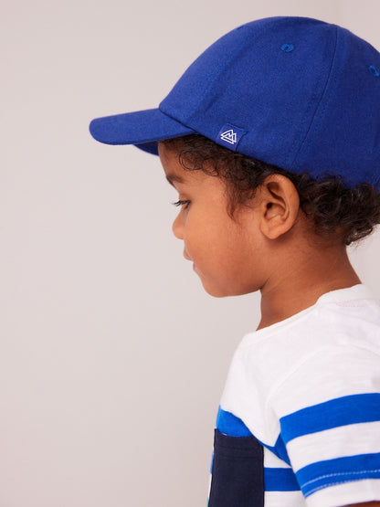 Cobalt Blue Canvas Cotton Cap 1-16 Years (3mths-16yrs)
