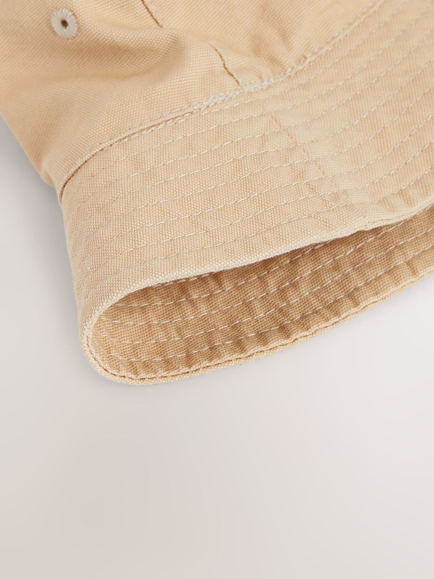 Stone Cotton Canvas Bucket Hat (3mths-16yrs) - Size 3-9 Months (62-74cm)