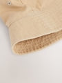 Stone Cotton Canvas Bucket Hat (3mths-16yrs) - Size 3-9 Months (62-74cm)