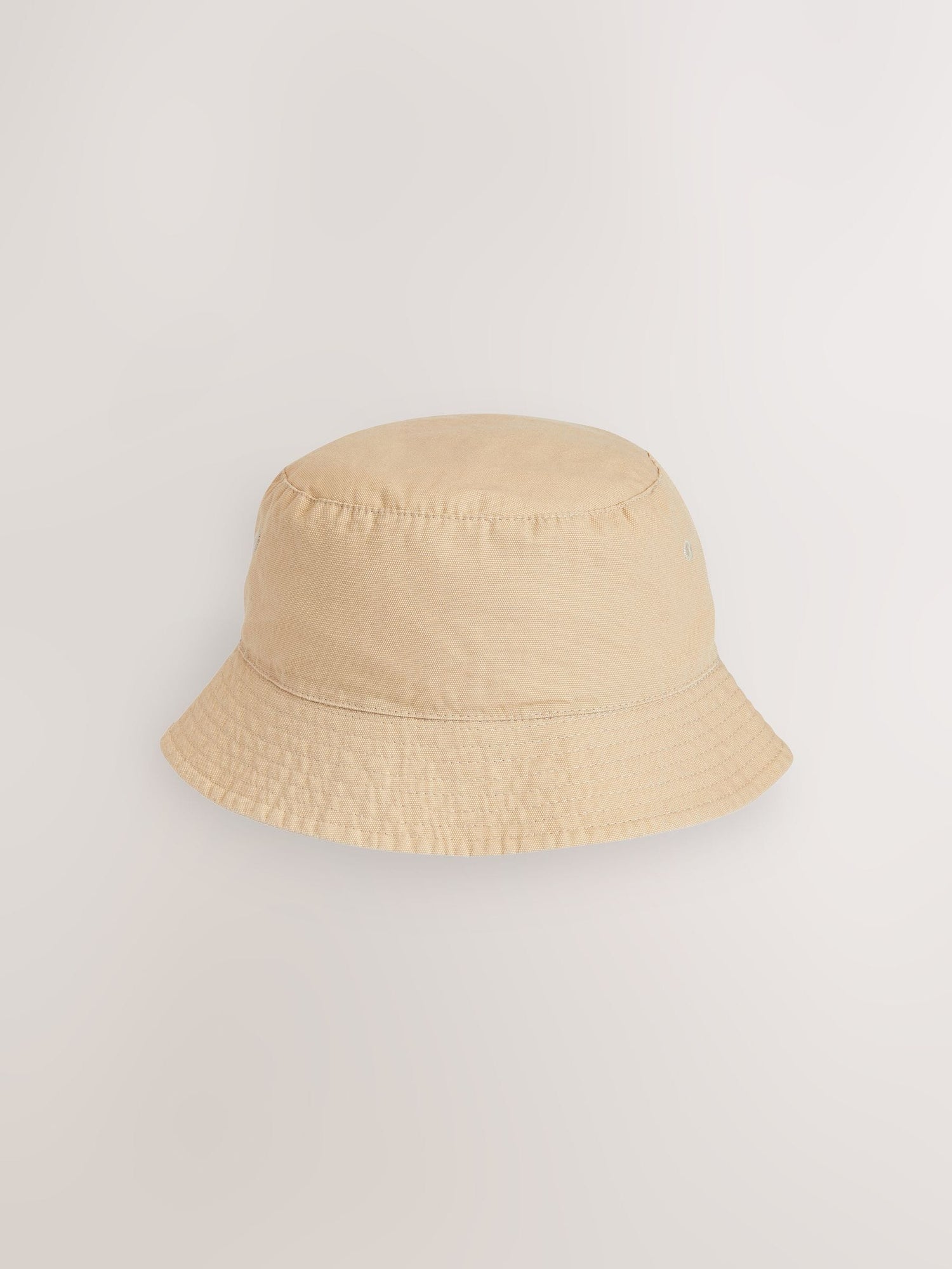 Stone Cotton Canvas Bucket Hat (3mths-16yrs) - Size 3-9 Months (62-74cm) - Default 1