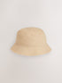 Stone Cotton Canvas Bucket Hat (3mths-16yrs) - Size 3-9 Months (62-74cm) - Default 1
