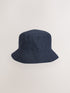 Navy Blue Cotton Canvas Bucket Hat (3mths-16yrs) - Size 3-9 Months (62-74cm) - Default 1