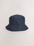 Navy Blue Cotton Canvas Bucket Hat (3mths-16yrs) - 10-11 Years (140-146cm)