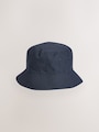 Navy Blue Cotton Canvas Bucket Hat (3mths-16yrs) - Size 3-9 Months (62-74cm)