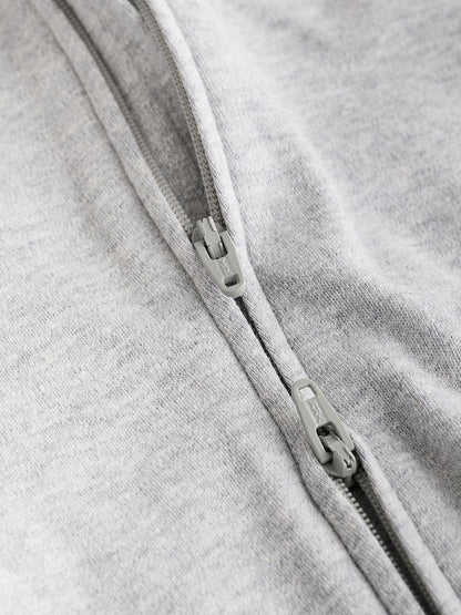 Grey Essential Zipped 100% Cotton Baby Sleepsuits 3 Pack (0-3yrs)