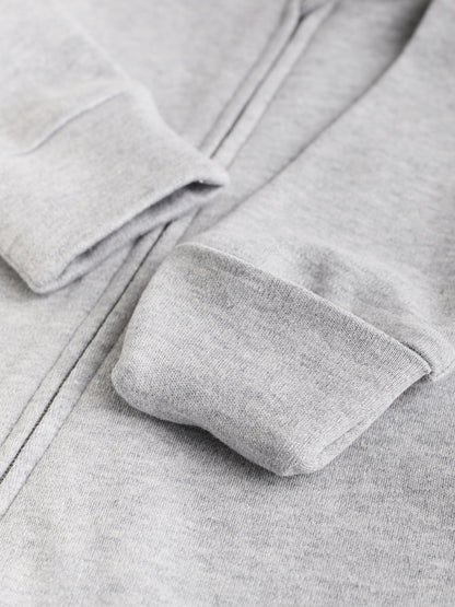 Grey Essential Zipped 100% Cotton Baby Sleepsuits 3 Pack (0-3yrs)