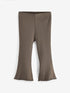 Khaki Green Rib Flare Leggings (3mths-7yrs) - Size 3-6 Months (62-68cm) - Khaki Green Rib Flare