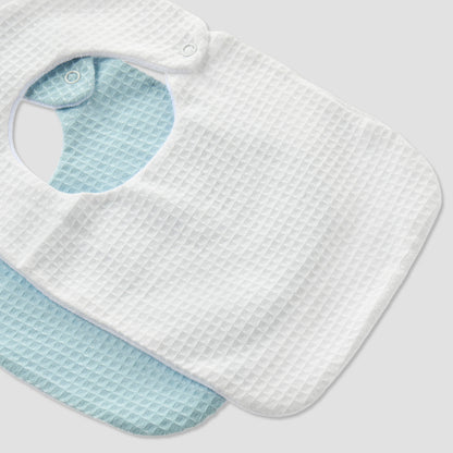 Pack of 2 Juniors Baby Bib with Snap Button Closure
