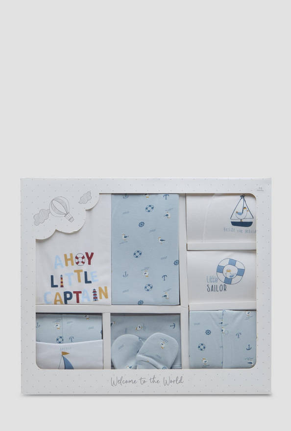 Set of 9 Juniors Clothing Gift Set with Nautical Print
