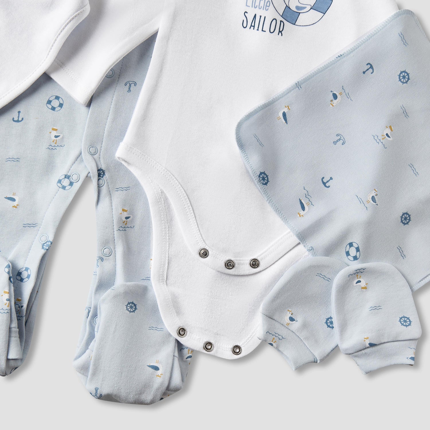 Set of 9 Juniors Clothing Gift Set with Nautical Print