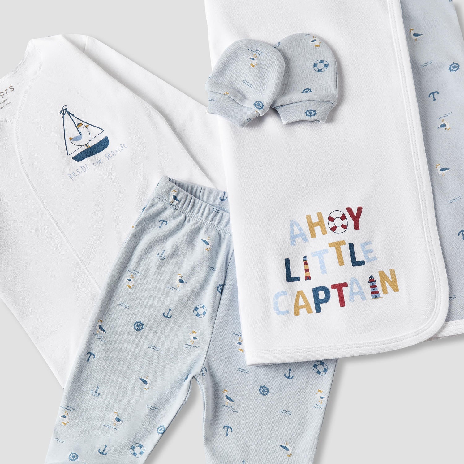 Set of 9 Juniors Clothing Gift Set with Nautical Print