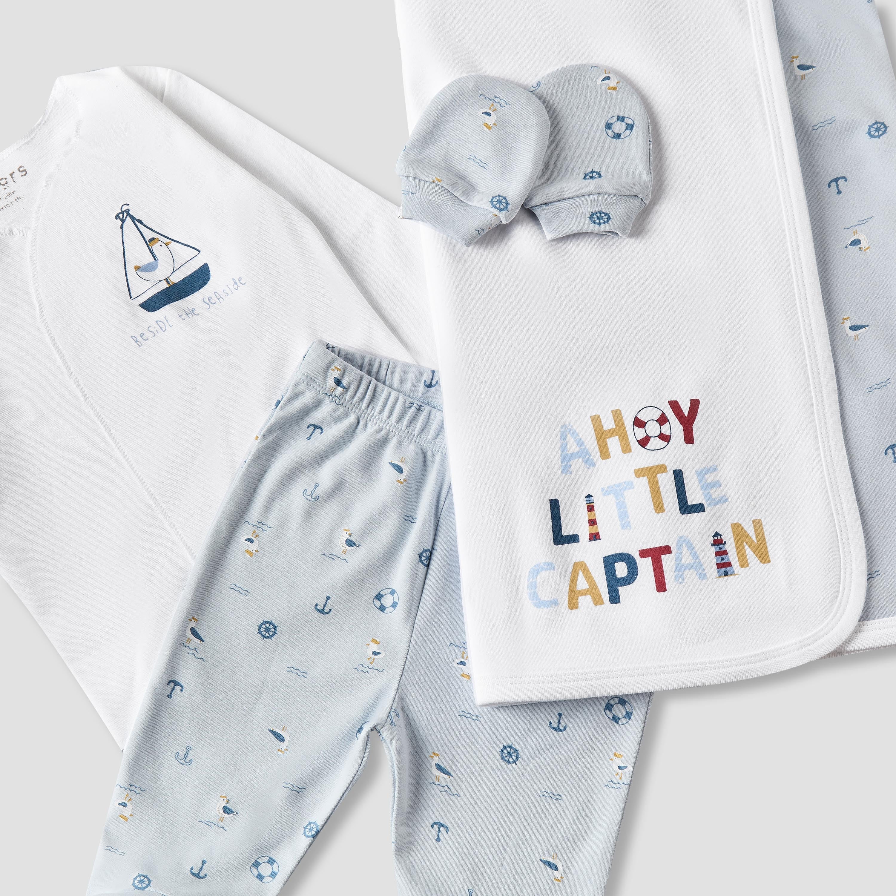 Set of 9 Juniors Clothing Gift Set with Nautical Print
