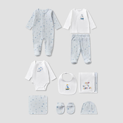 Set of 9 Juniors Clothing Gift Set with Nautical Print