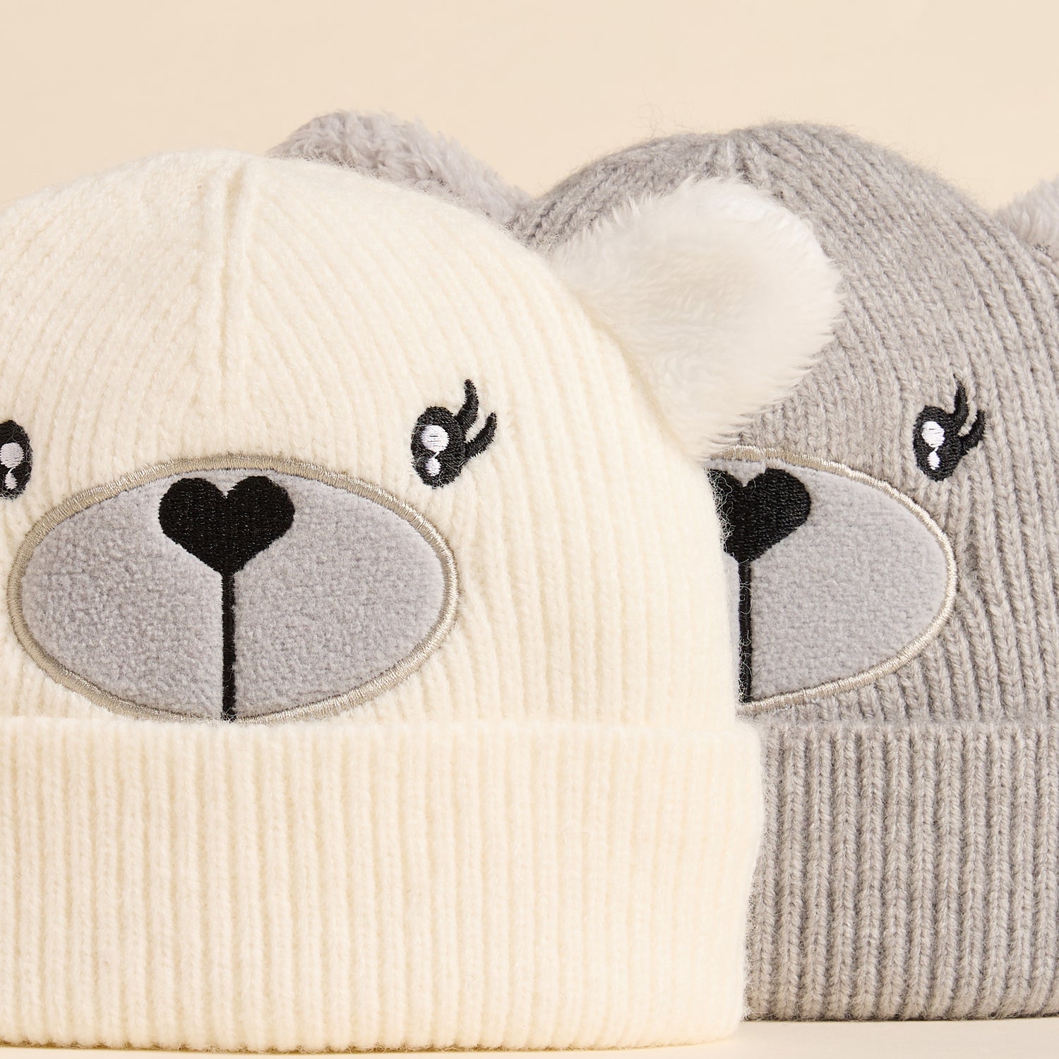 Pack of 2 - Bear Patterned Beanie