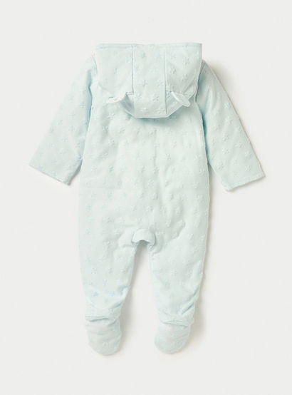 Juniors Star Textured Hooded Sleepsuit with Closed Feet and Button Closure-baby-girls-clothing-nightwear-sleepsuits-image-4