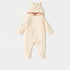 Juniors All-Over Heart Textured Hooded Sleepsuit with Snap Button Closure - Cream / 9-12 mths