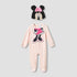 Disney Crew Neck Sleepsuit with Minnie Mouse Print and Cap - Long Sleeves - Pink / 9-12 mths