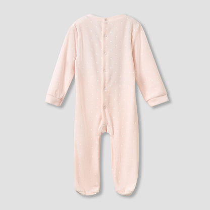 Disney Crew Neck Sleepsuit with Minnie Mouse Print and Cap - Long Sleeves