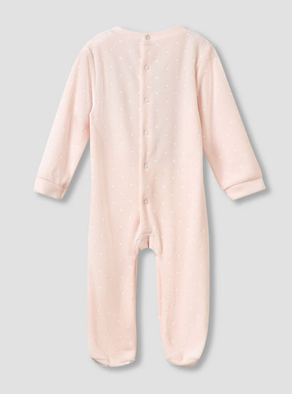 Disney Crew Neck Sleepsuit with Minnie Mouse Print and Cap - Long Sleeves-baby-girls-clothing-nightwear-sleepsuits-image-3