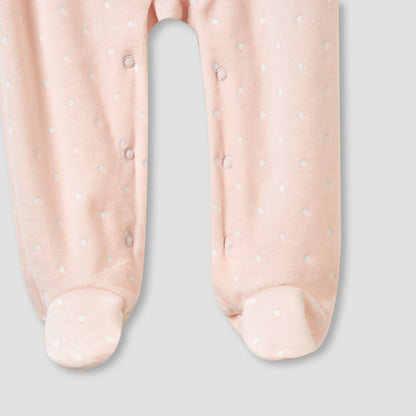Disney Crew Neck Sleepsuit with Minnie Mouse Print and Cap - Long Sleeves